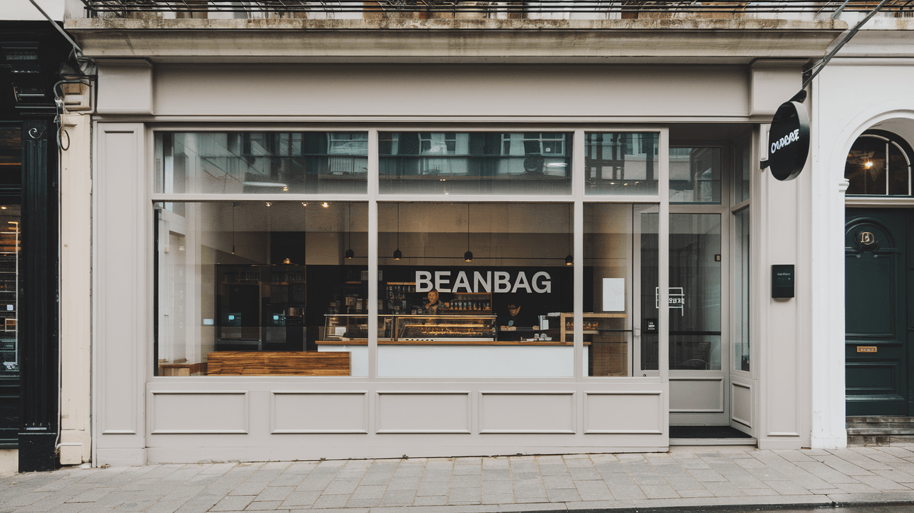 Beanbag roastery storefront on Bree Street, Cape Town